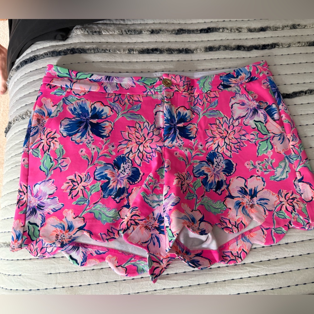New with Tag Lilly PulitzerButtercup knit shorts Pink Isle ‘Last Bud not Least’